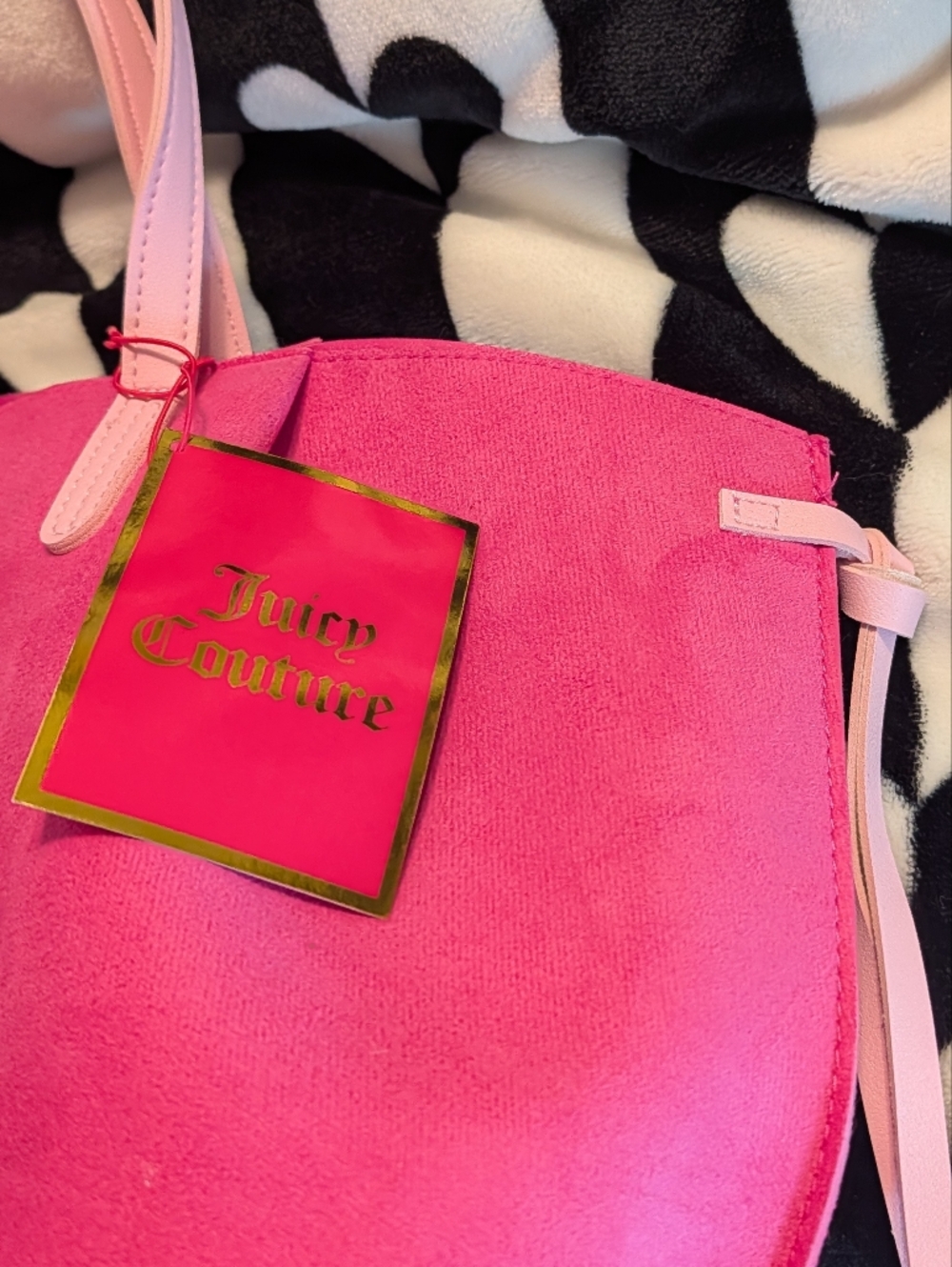 🆕 Juicy Couture Pink Tote with Pink Studded Clutch - Picture 15 of 16
